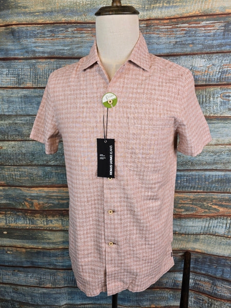 Remus Uomo Tapered Fit Cotton-Linen Short Sleeve Shirt