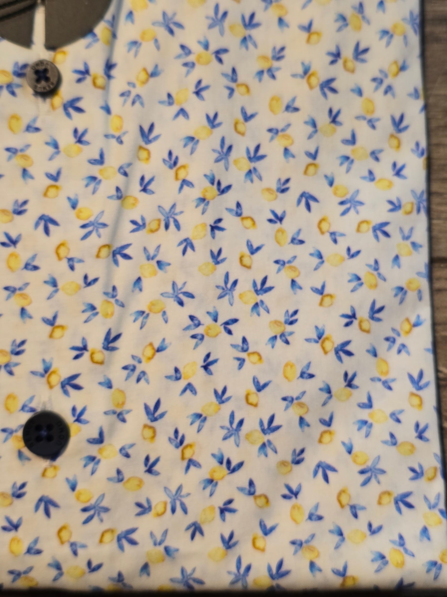 Remus Uomo Regular fit white shirt with small lemon print