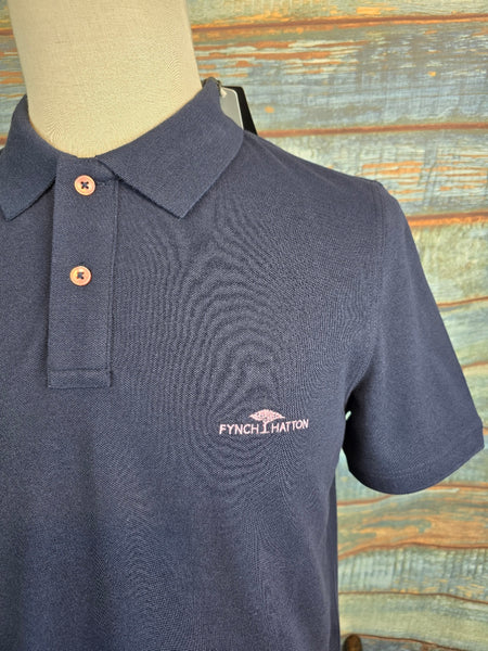 FYNCH HATTON Regular Fit Sustainable Cotton Polo Shirt