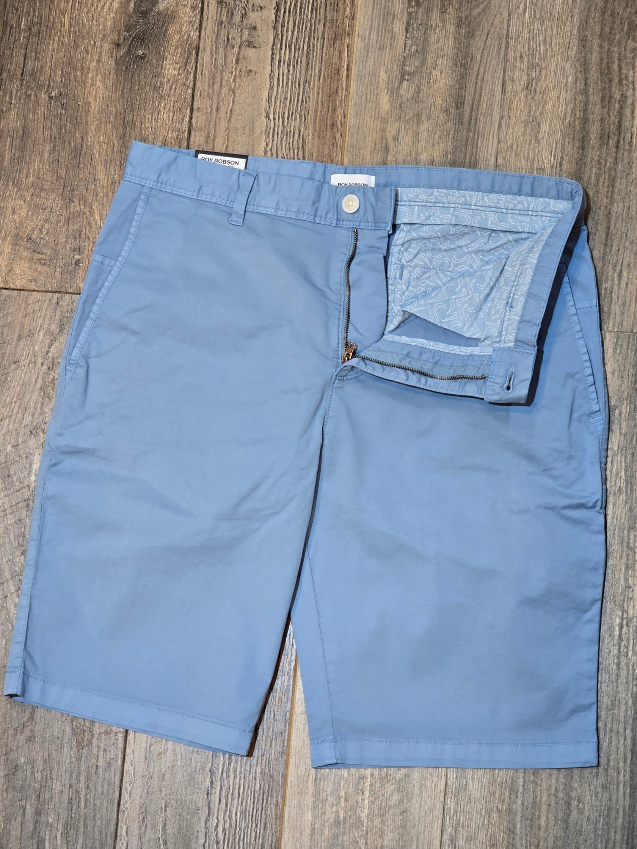 Roy Robson Regular fit Light Blue Chino Shorts