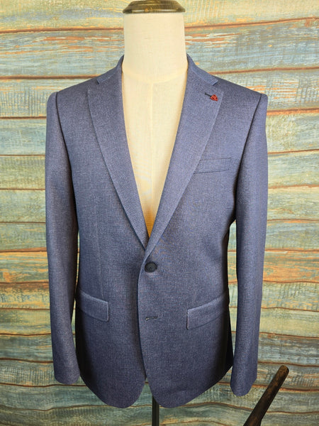 Roy Robson Slim Fit Navy 2 button Jersey Suit