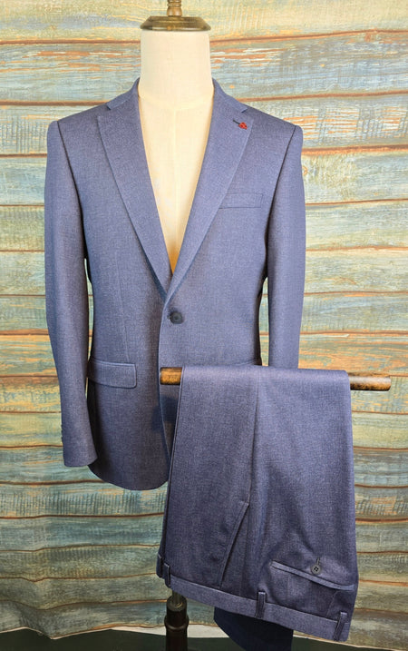 Roy Robson Slim Fit Navy 2 button Jersey Suit