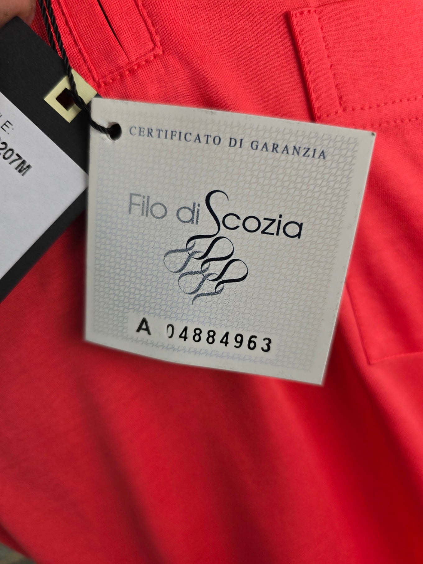 MONTECHIARO Mercerised Cotton 1/4 Zip Polo Shirt