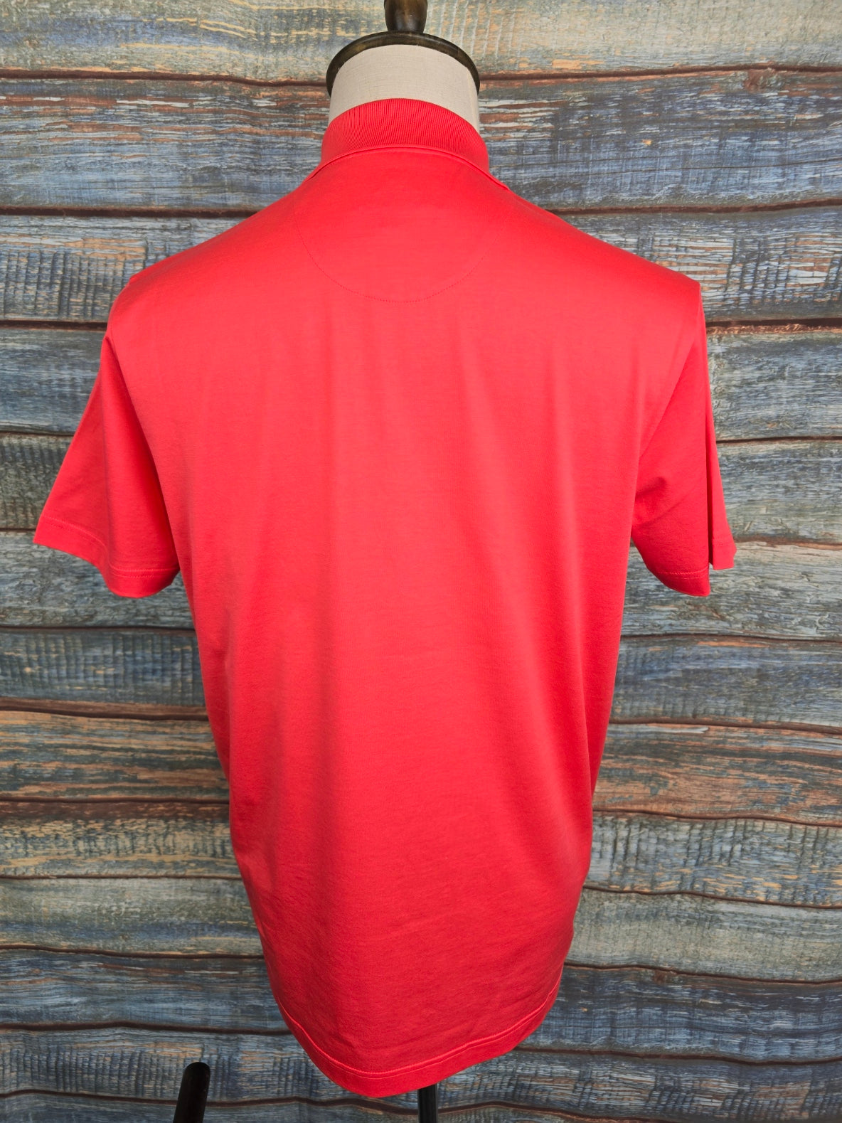 MONTECHIARO Mercerised Cotton 1/4 Zip Polo Shirt