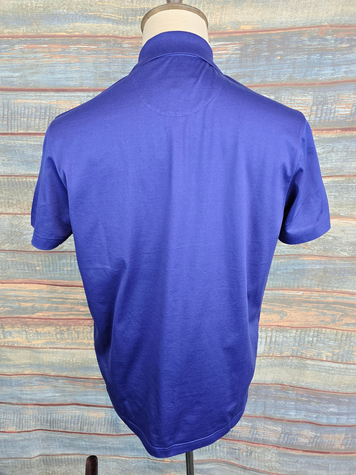 MONTECHIARO Mercerised Cotton 1/4 Zip Polo Shirt