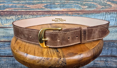 Retreat Clothing Handmade 38mm Tan Buffalo Belt with calfskin lining