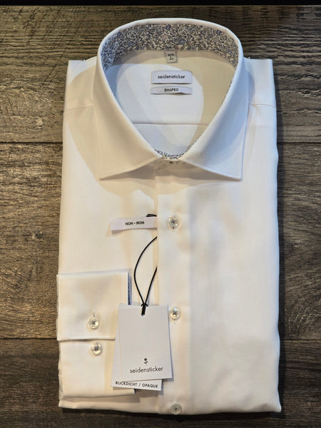 Seidensticker Shaped Fit shirt with floral trims