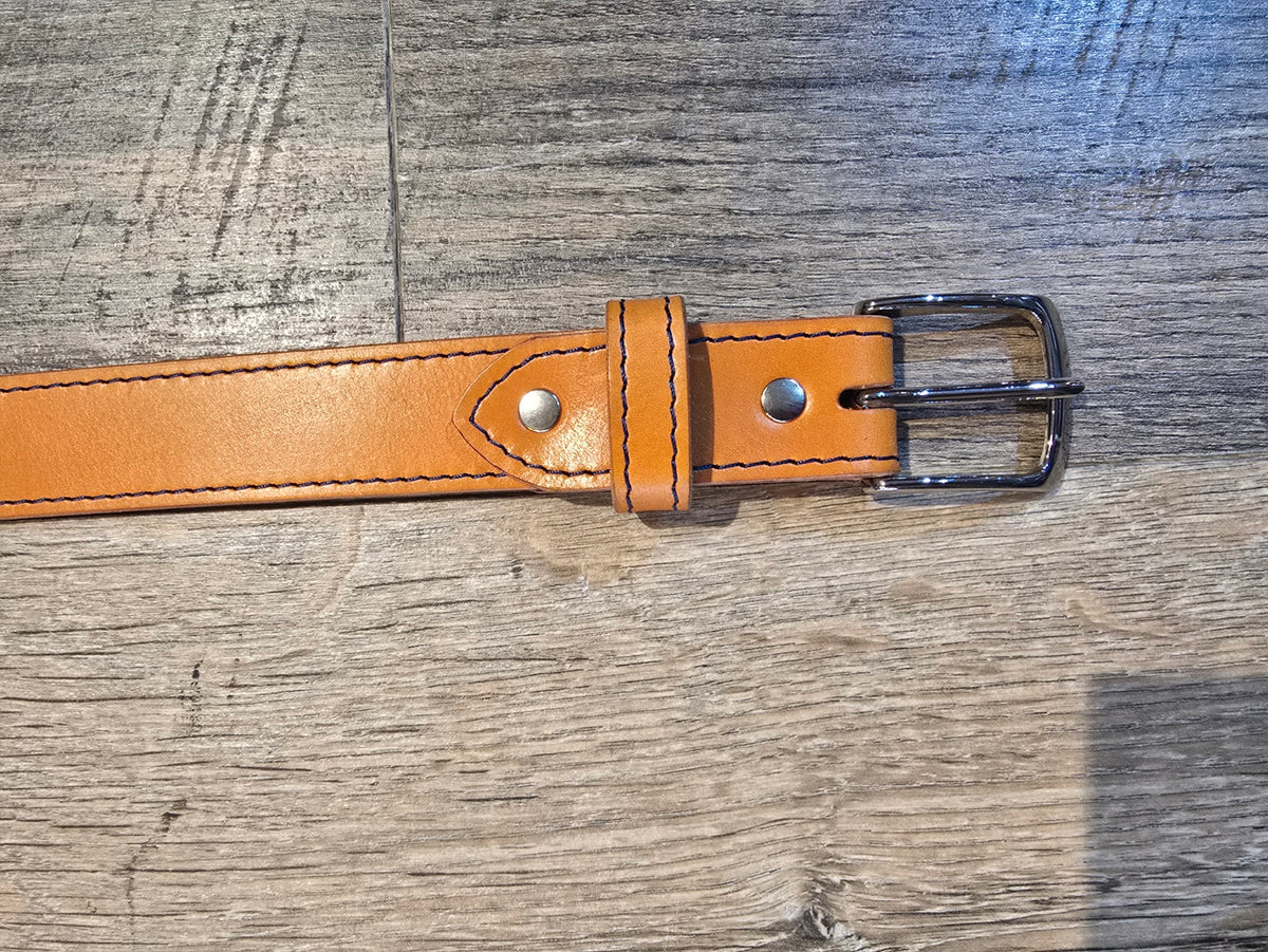Retreat Clothing Handmade 32mm Bright Tan Leather Dress Belt