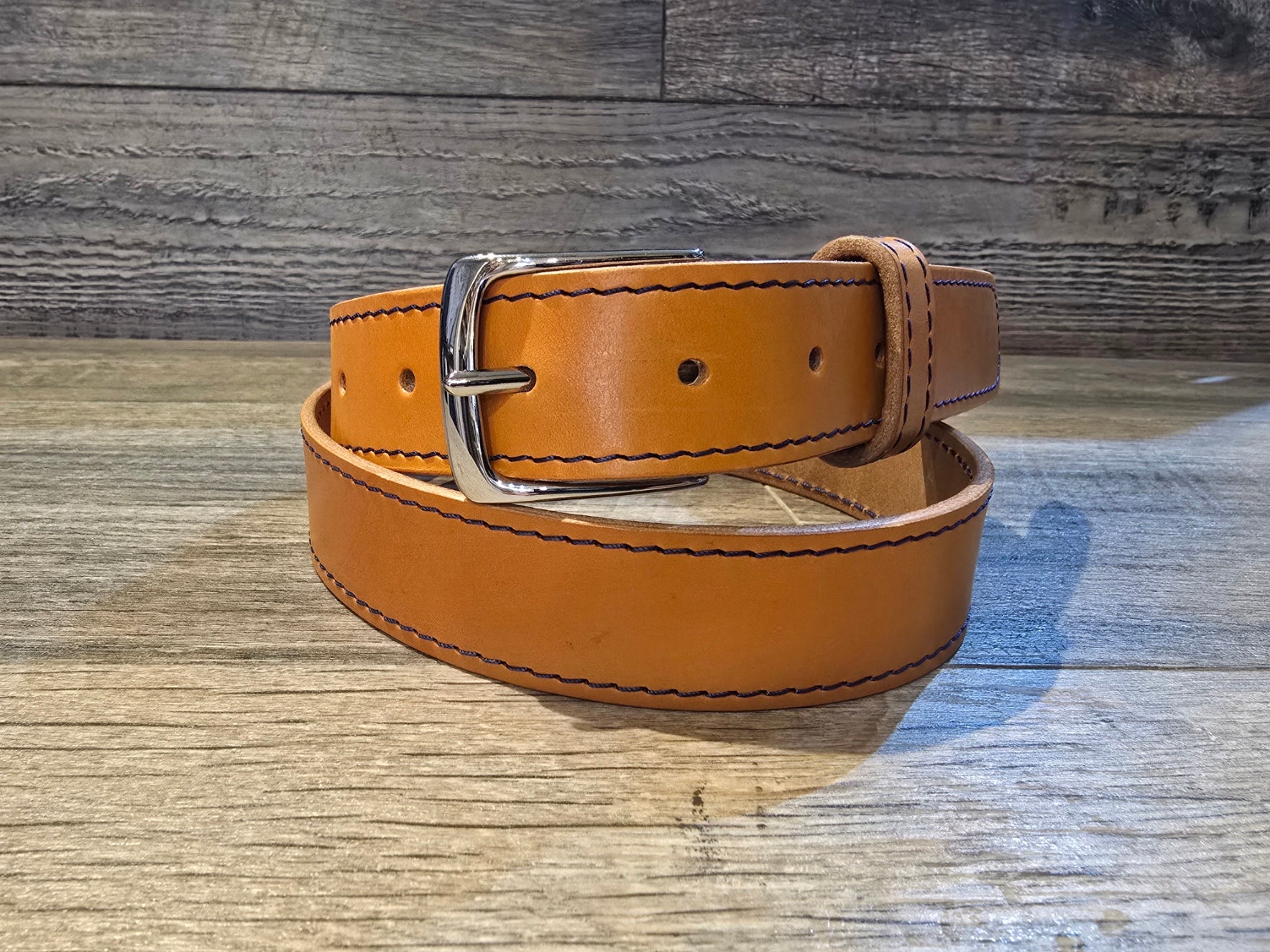 Retreat Clothing Handmade 32mm Bright Tan Leather Dress Belt
