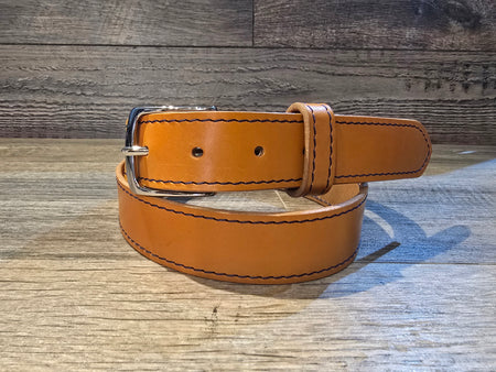 Retreat Clothing Handmade 32mm Bright Tan Leather Dress Belt
