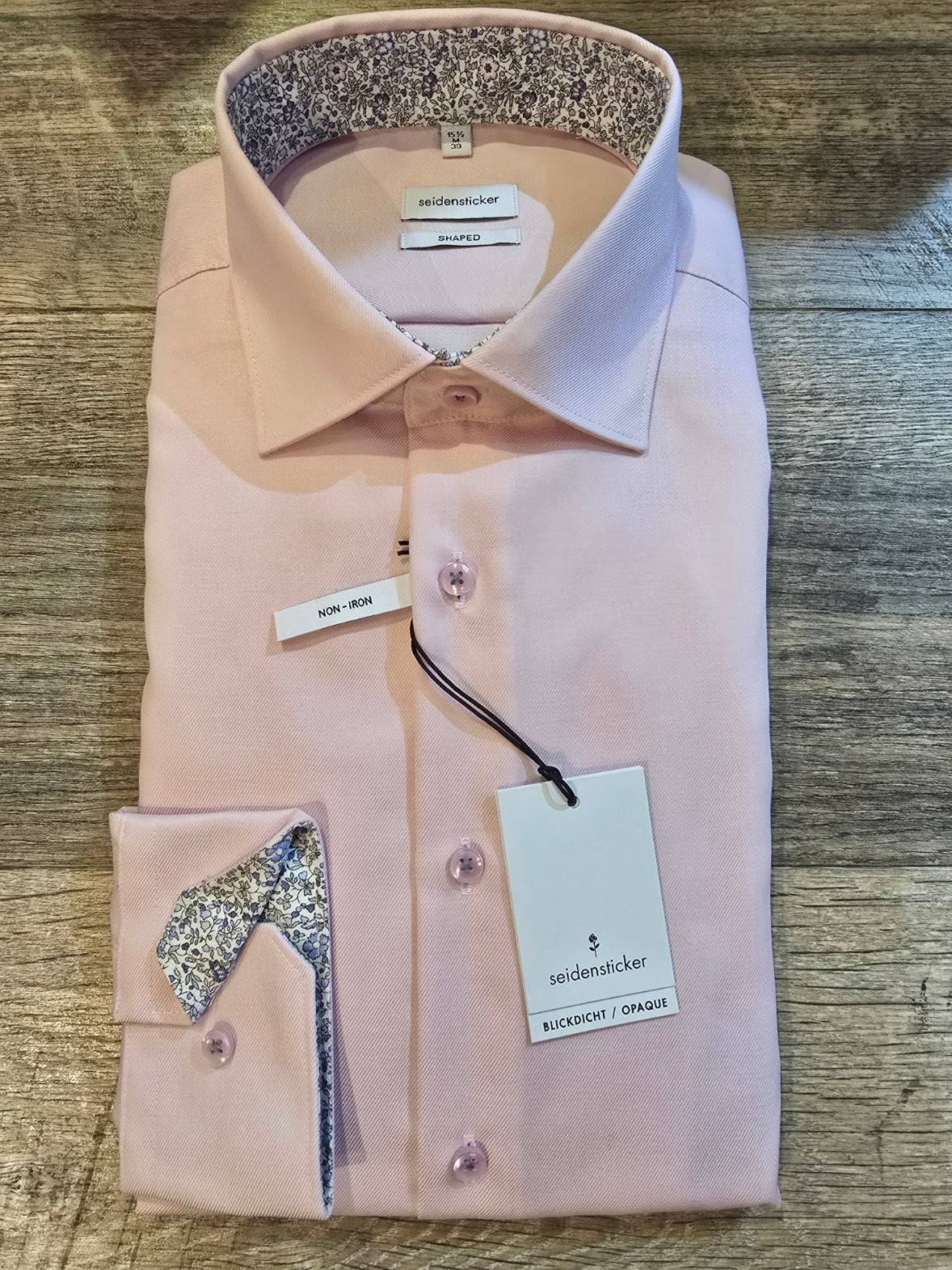 Seidensticker Shaped Fit shirt with floral trims