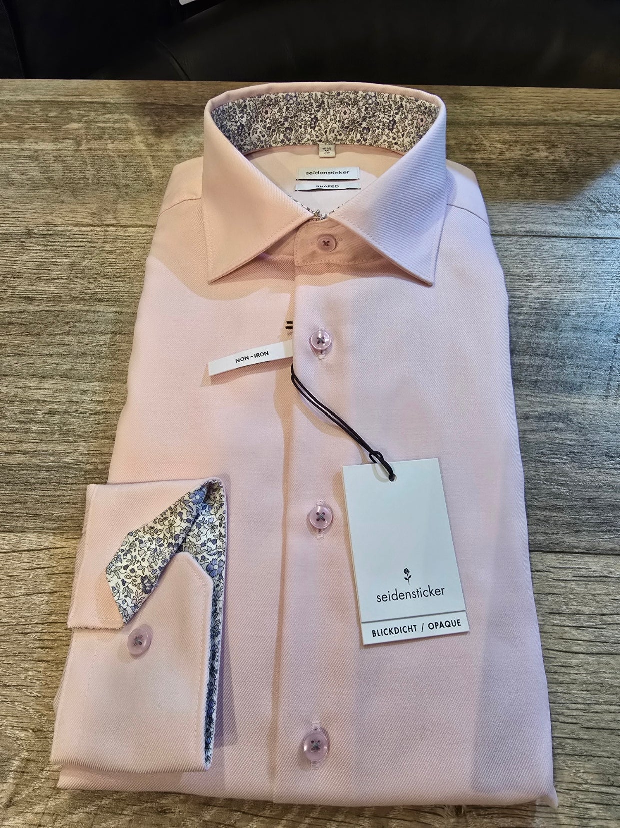 Seidensticker Shaped Fit shirt with floral trims