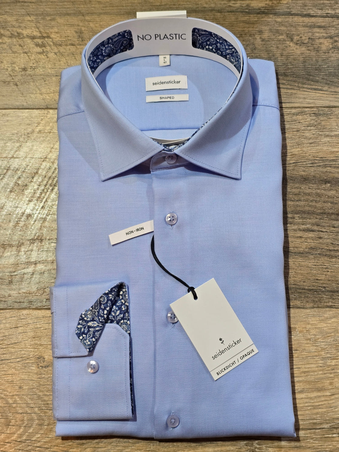 Seidensticker Shaped Fit shirt with floral trims