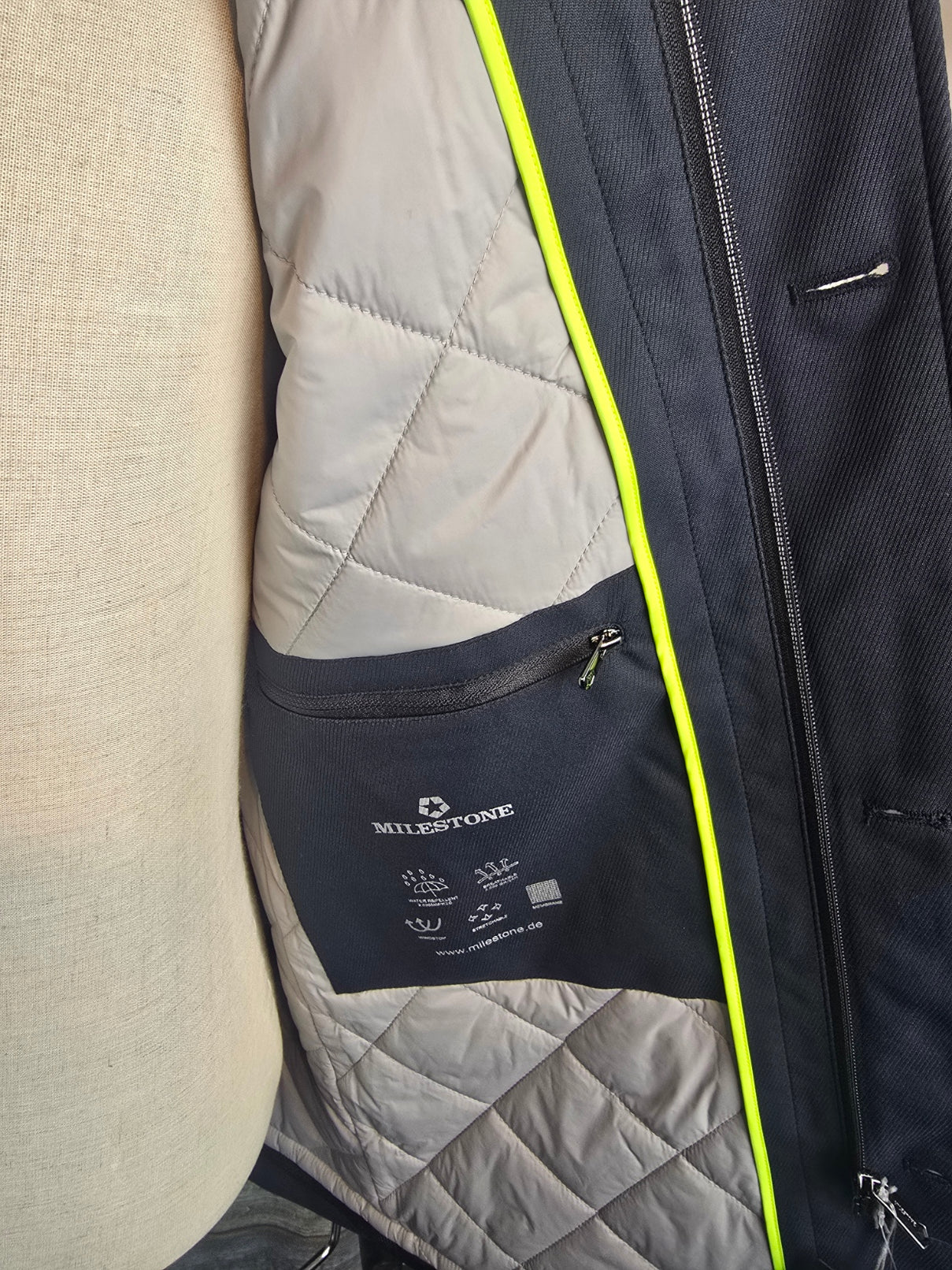 MILESTONE Matthew Navy Rain Coat with removable liner