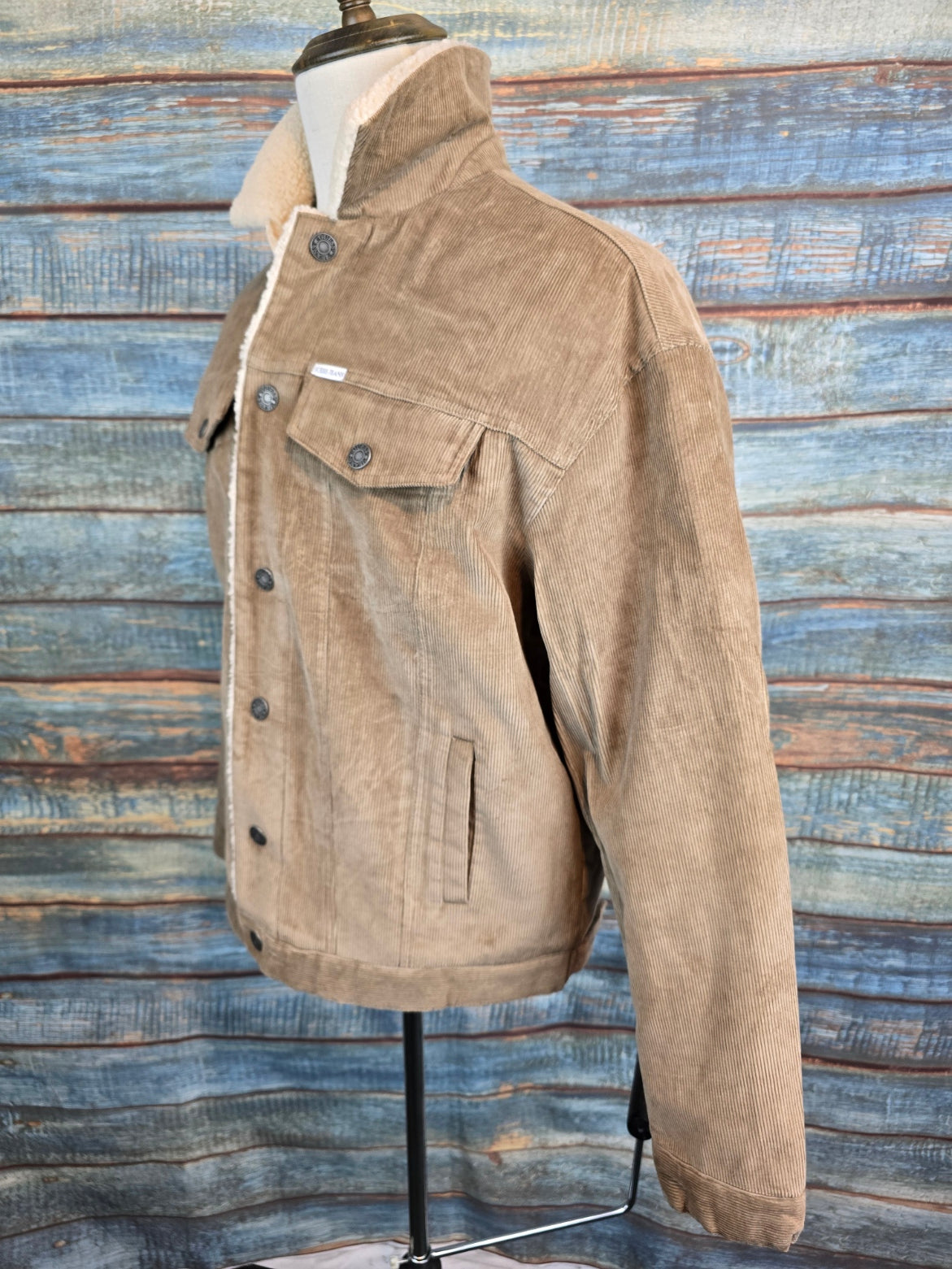 Guess Jeans Winter Cord Sherpa Jacket