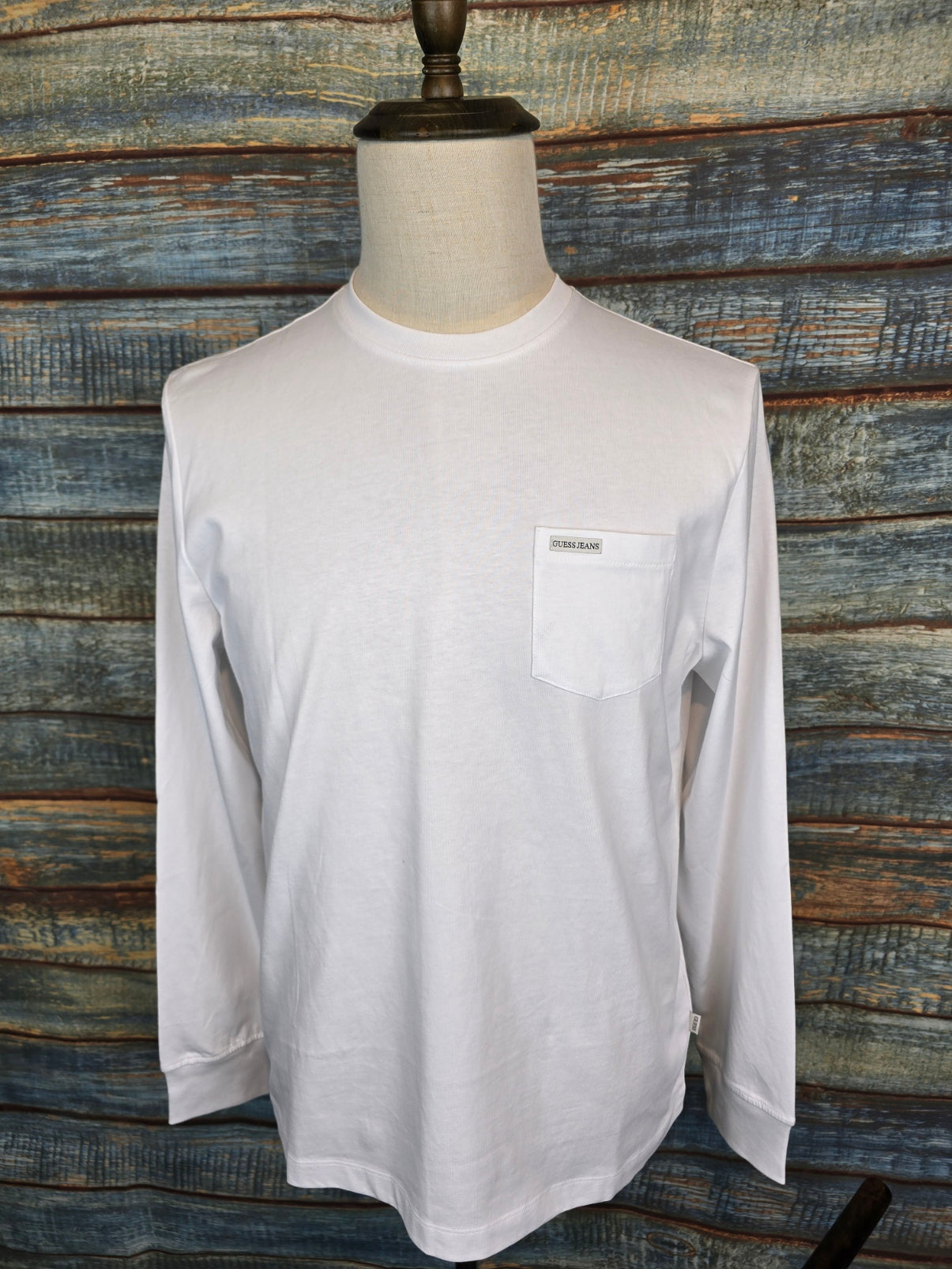 Guess logo Long sleeves chest pocket t-shirt