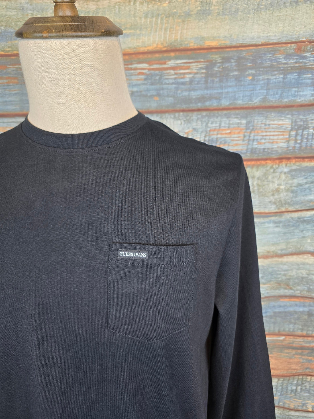 Guess logo Long sleeves chest pocket t-shirt