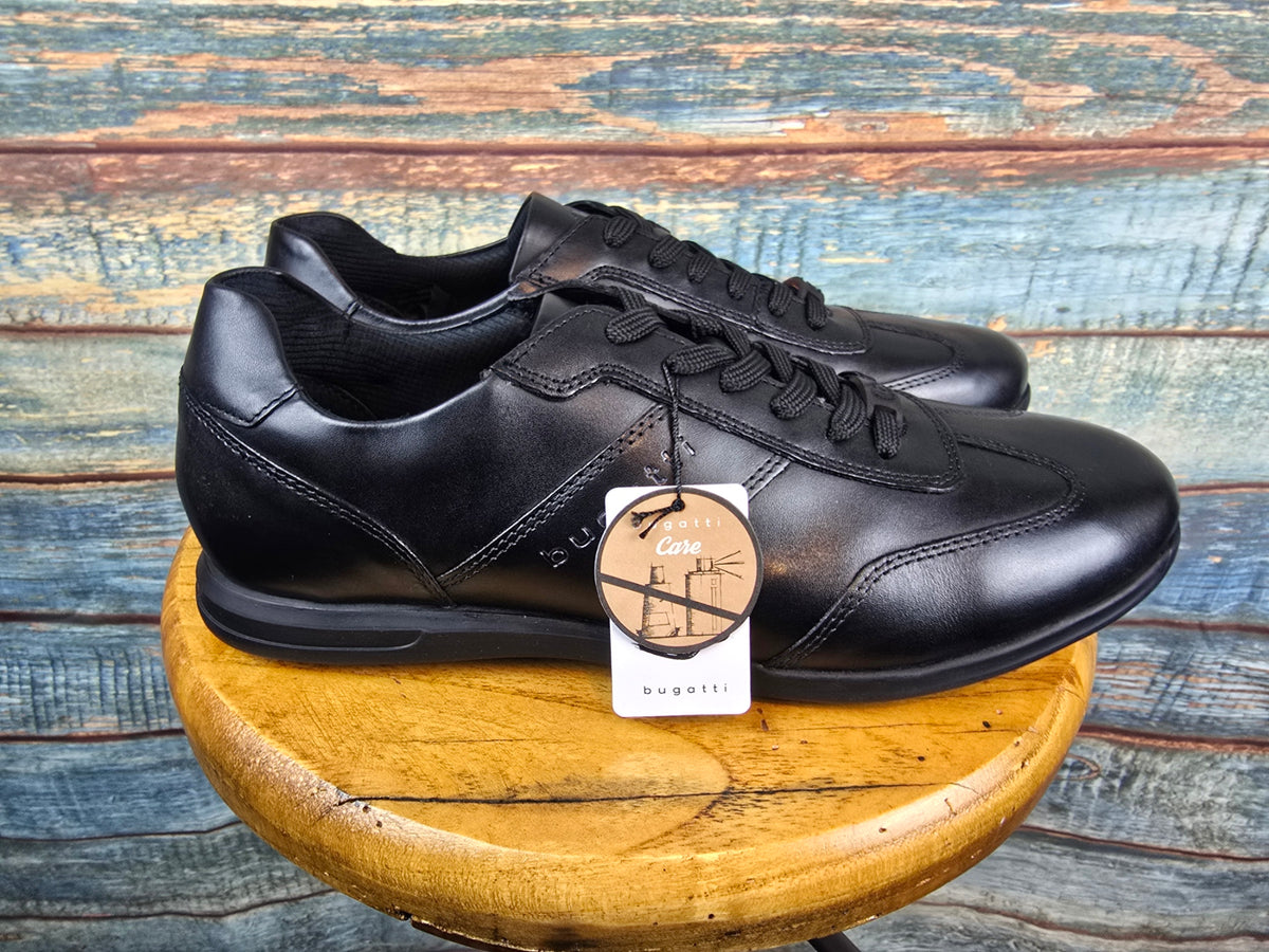 Bugatti Winter Black Leather Sneaker
