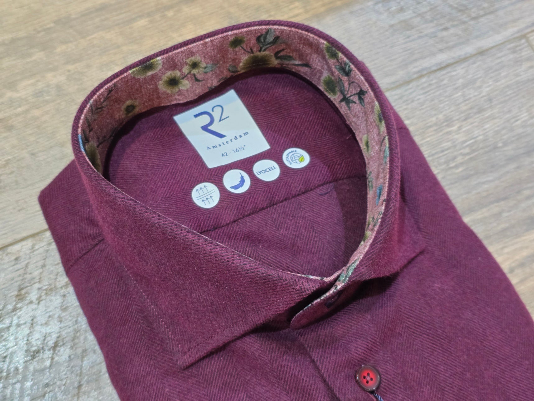 R2 - Amsterdam Winter Cotton / lyocell herringbone shirt