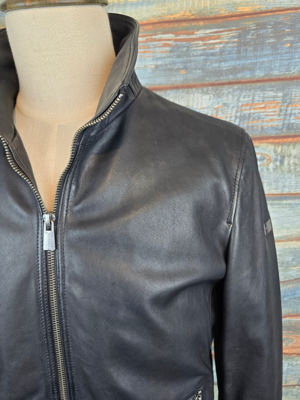Trapper Men's No1 Leather Jacket Black