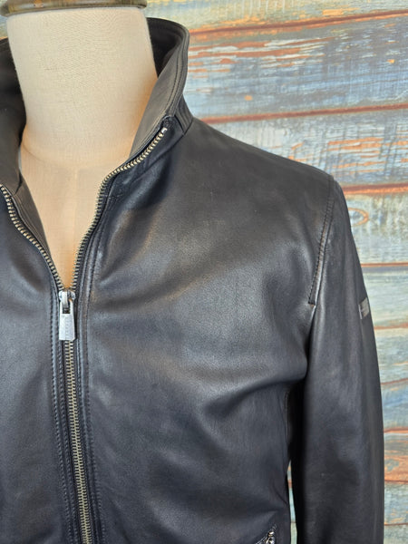 Trapper Men's No1 Leather Jacket Black