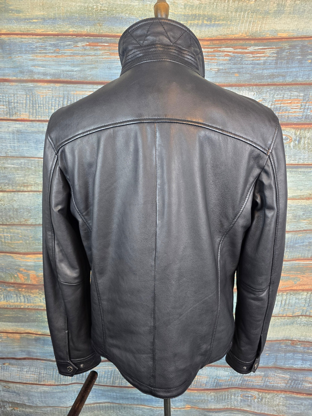 Trapper Men's No1 Leather Jacket Black