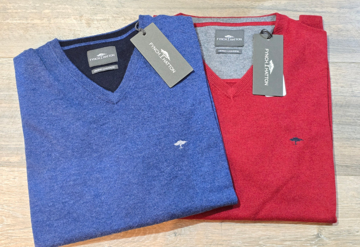 FYNCH-HATTON WINTER V NECK WOOL & CASHMERE JUMPER