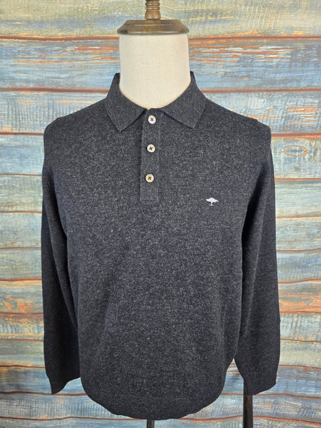FYNCH-HATTON Merino Wool Cashmere Polo Collar Knit