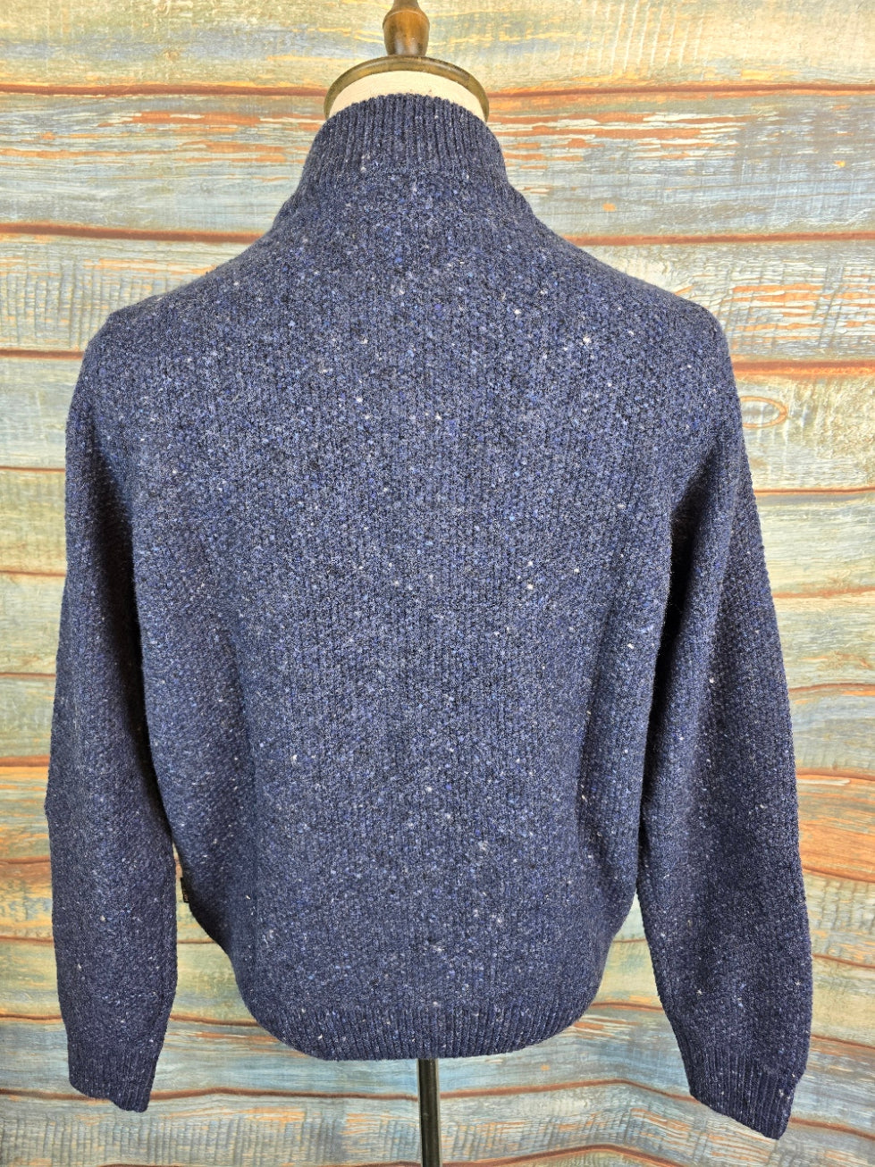 FYNCH-HATTON 1/4 ZIP CABEL KNIT DONEGAL SWEATER