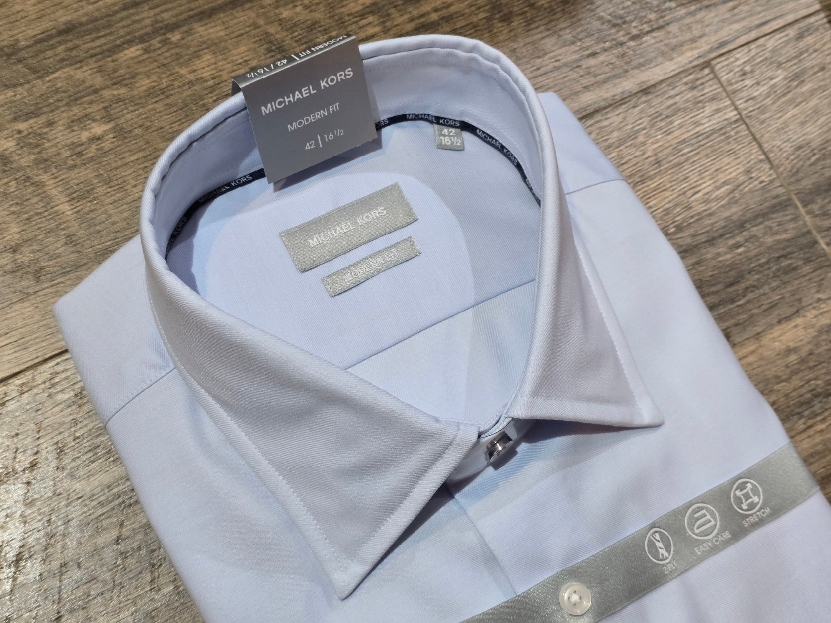 MICHAEL KORS Modern Fit 2 ply twill Stretch Shirts