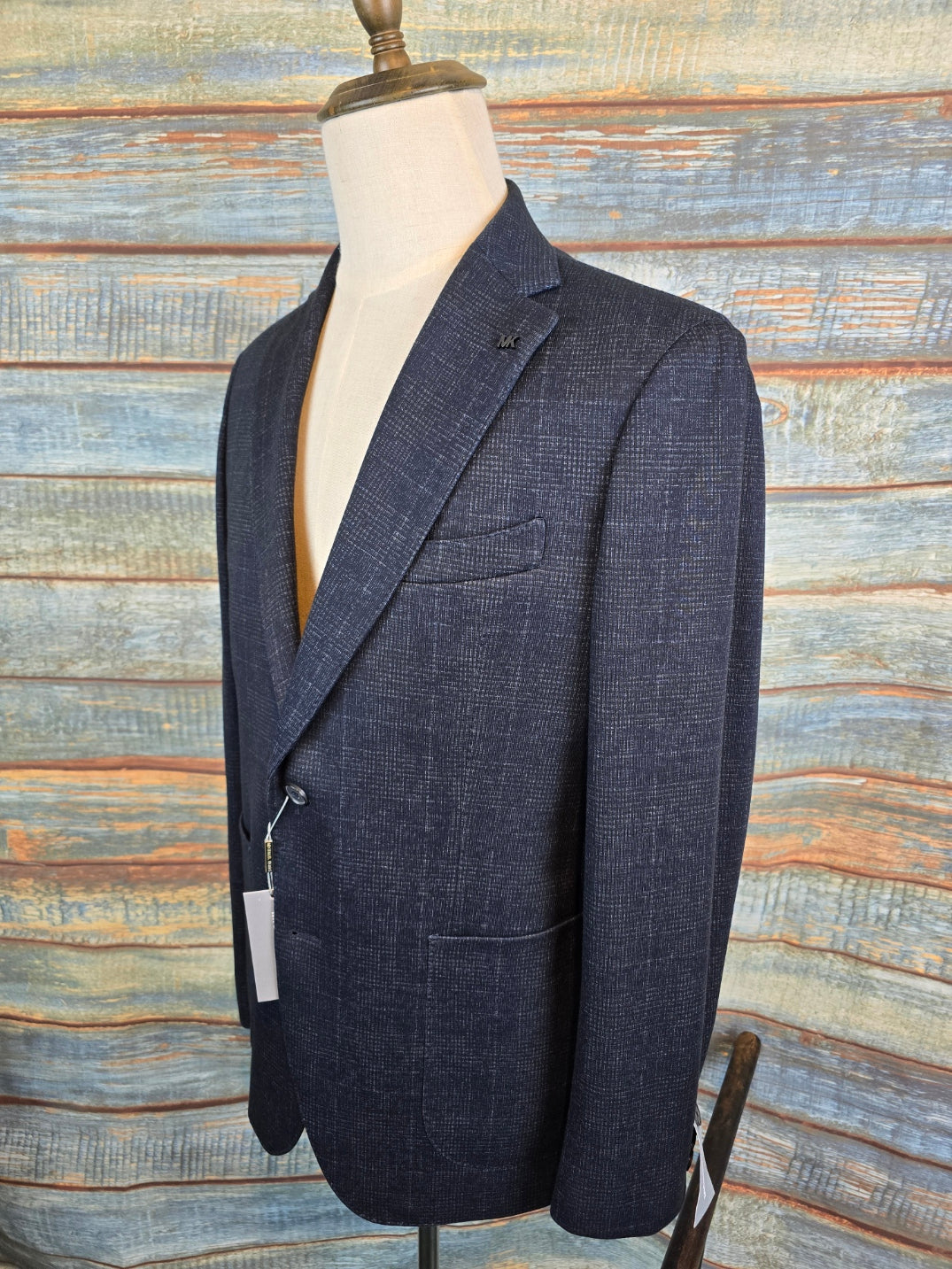 MICHAEL KORS Navy Check Blazer