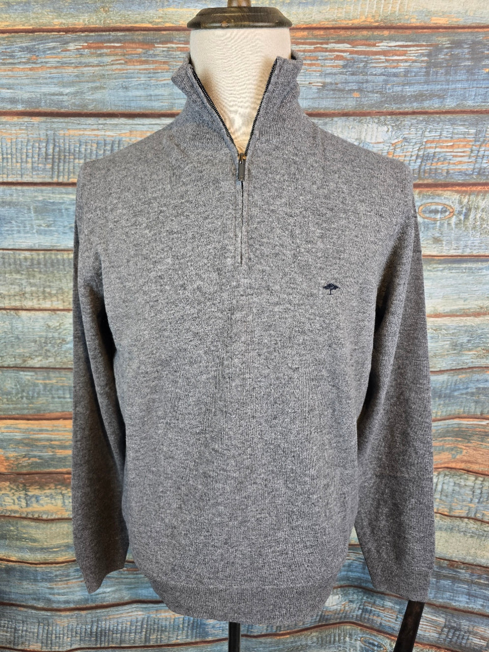 FYNCH-HATTON Merino Wool Cashmere 1/4 Zip Knit