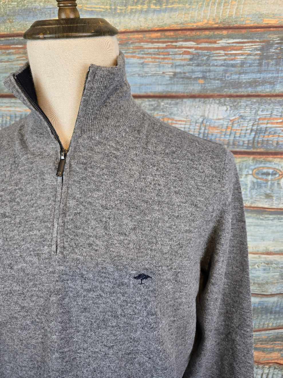 FYNCH-HATTON Merino Wool Cashmere 1/4 Zip Knit