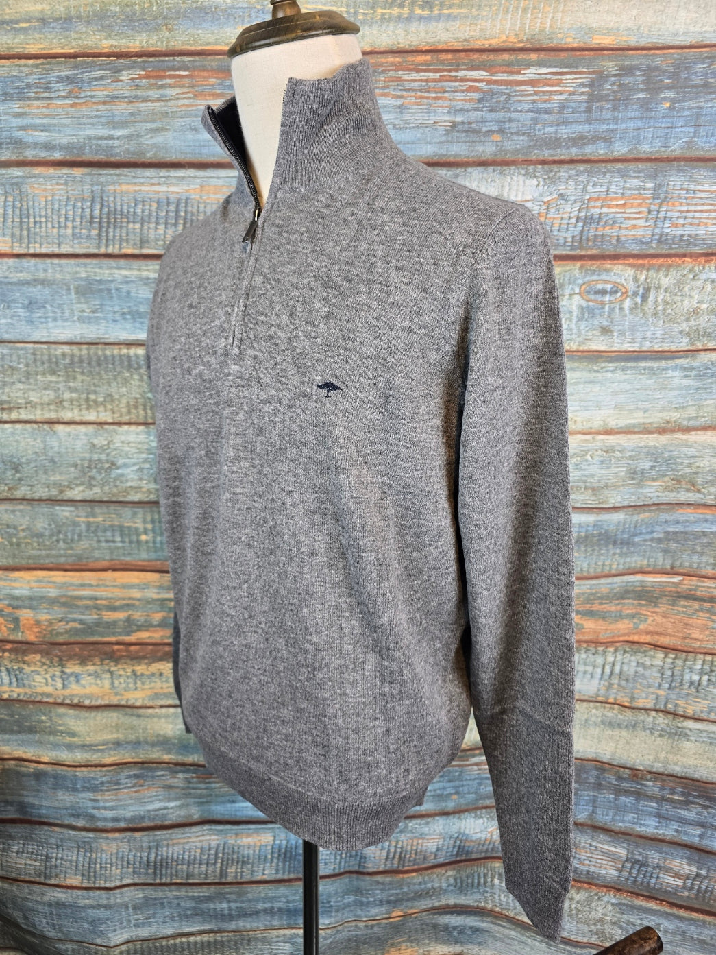 FYNCH-HATTON Merino Wool Cashmere 1/4 Zip Knit
