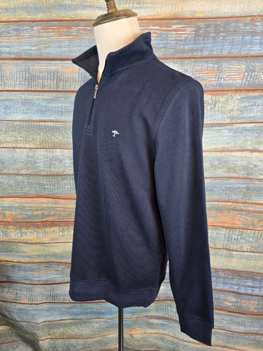 FYNCH-HATTON Cotton Structured Interlock 1/4 Zip Top