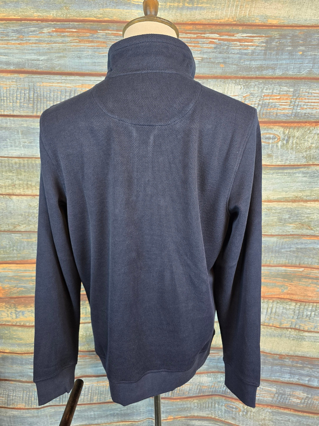 FYNCH-HATTON Cotton Structured Interlock 1/4 Zip Top