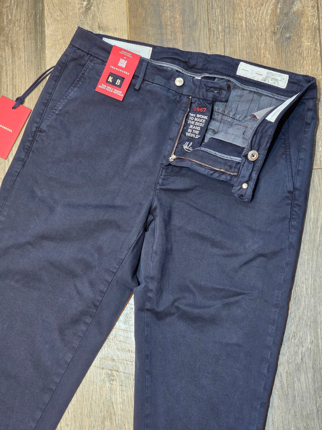 TRAMAROSSA Luis G160 Tapered Fit Chinos - Dark Navy