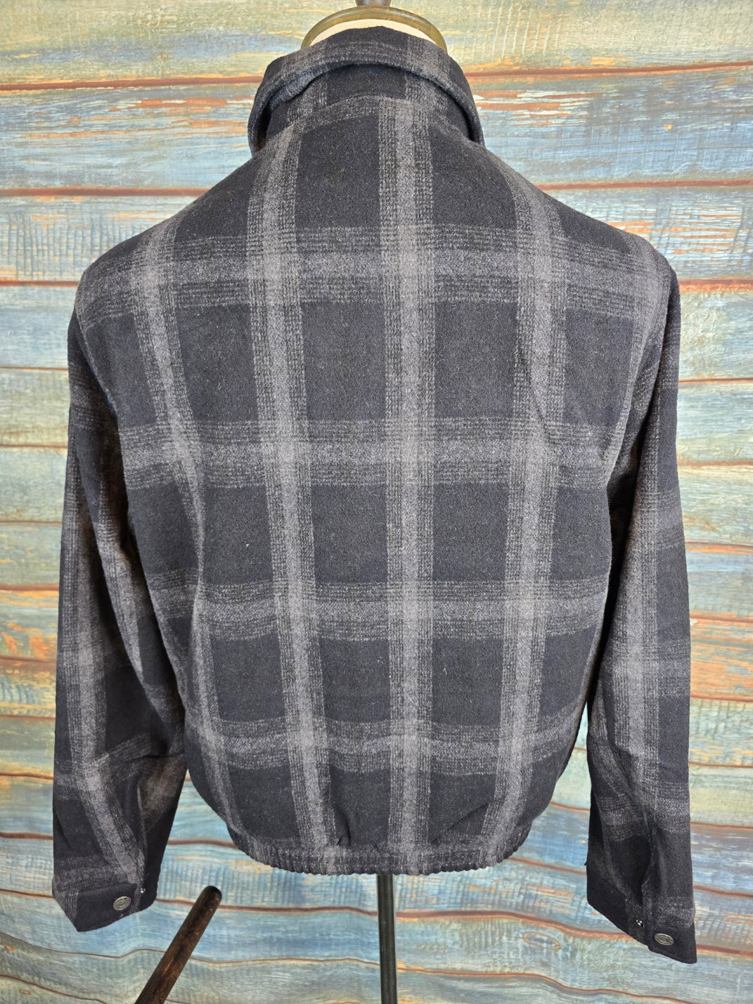 Guess Jeans Winter Plaid Charcoal Jacket