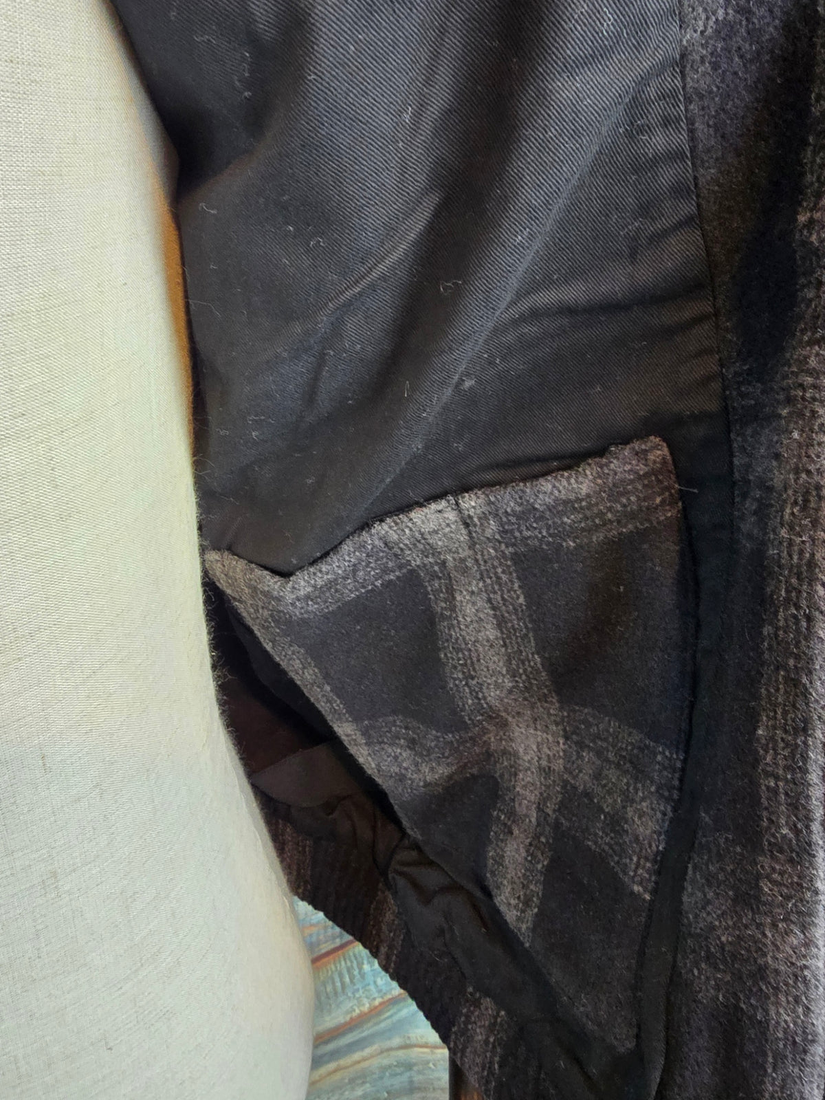 Guess Jeans Winter Plaid Charcoal Jacket