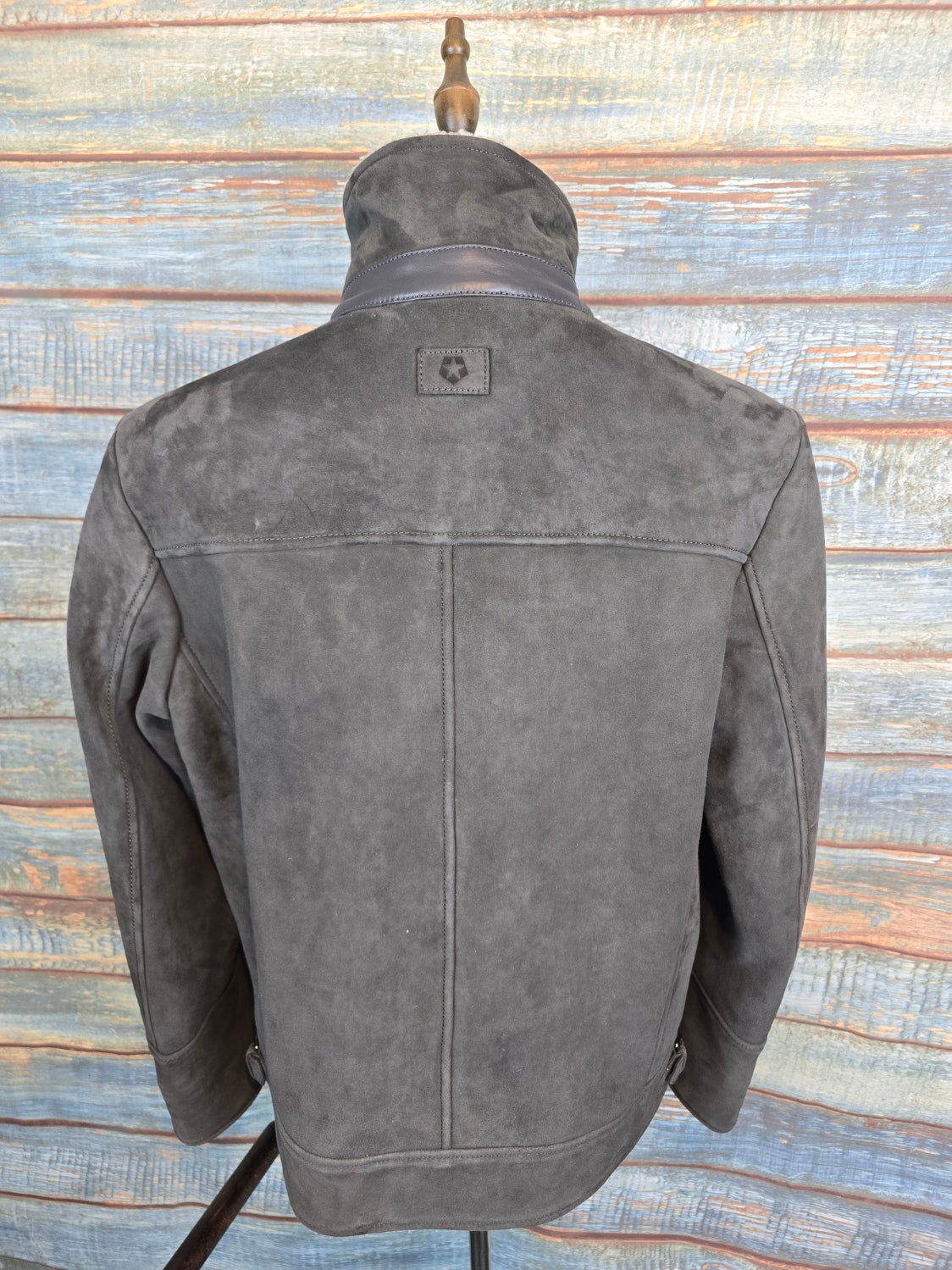MILESTONE Goat Suede Leather Jacket with Faux Fur Lining