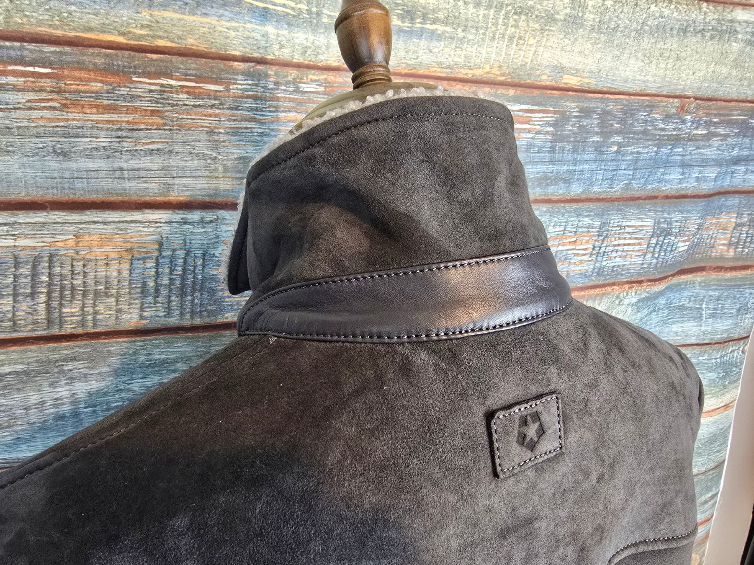 MILESTONE Goat Suede Leather Jacket with Faux Fur Lining