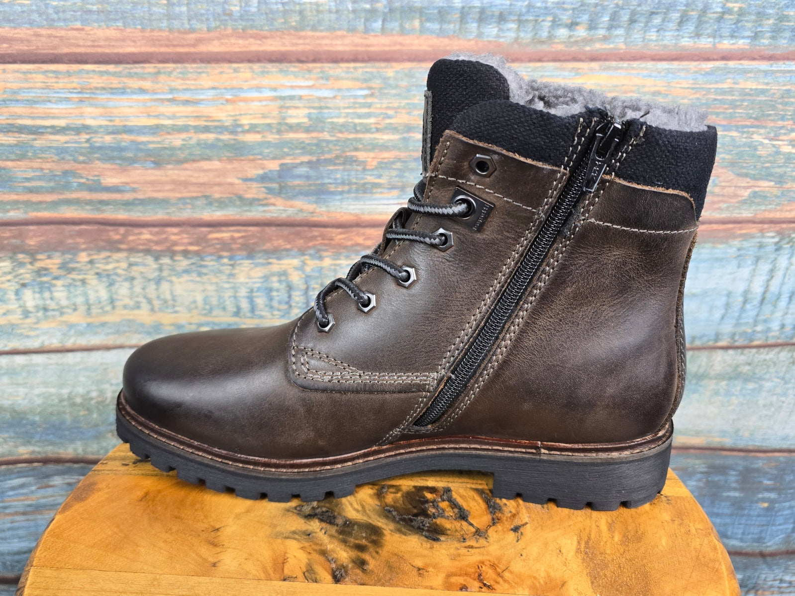 Bugatti Winter Dark Brown Lace-Up Boot