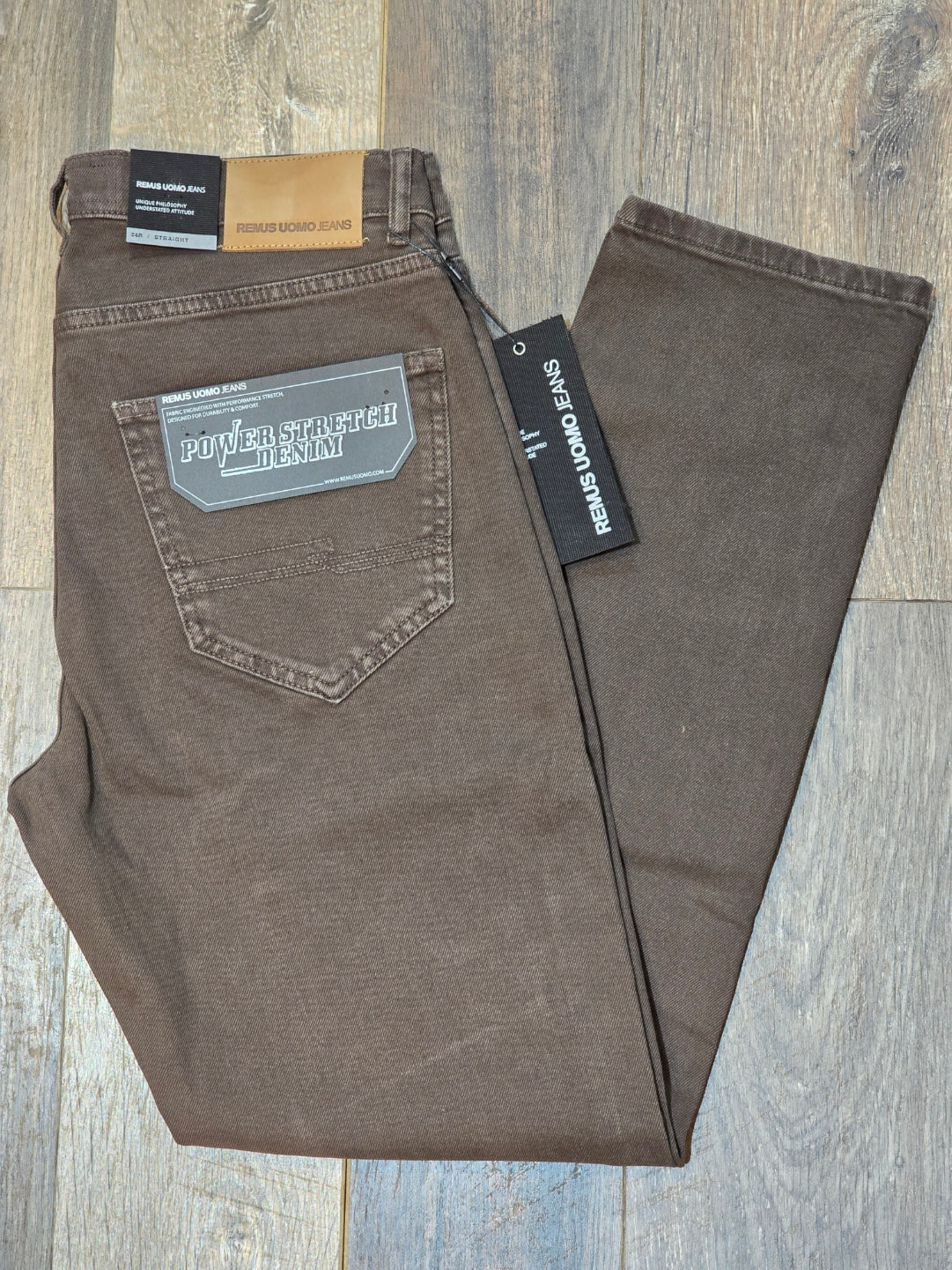 Remus Uomo Roman Straight Fit/Power stretch Coffee jeans
