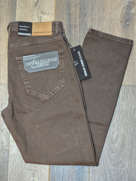 Remus Uomo Roman Straight Fit/Power stretch Coffee jeans