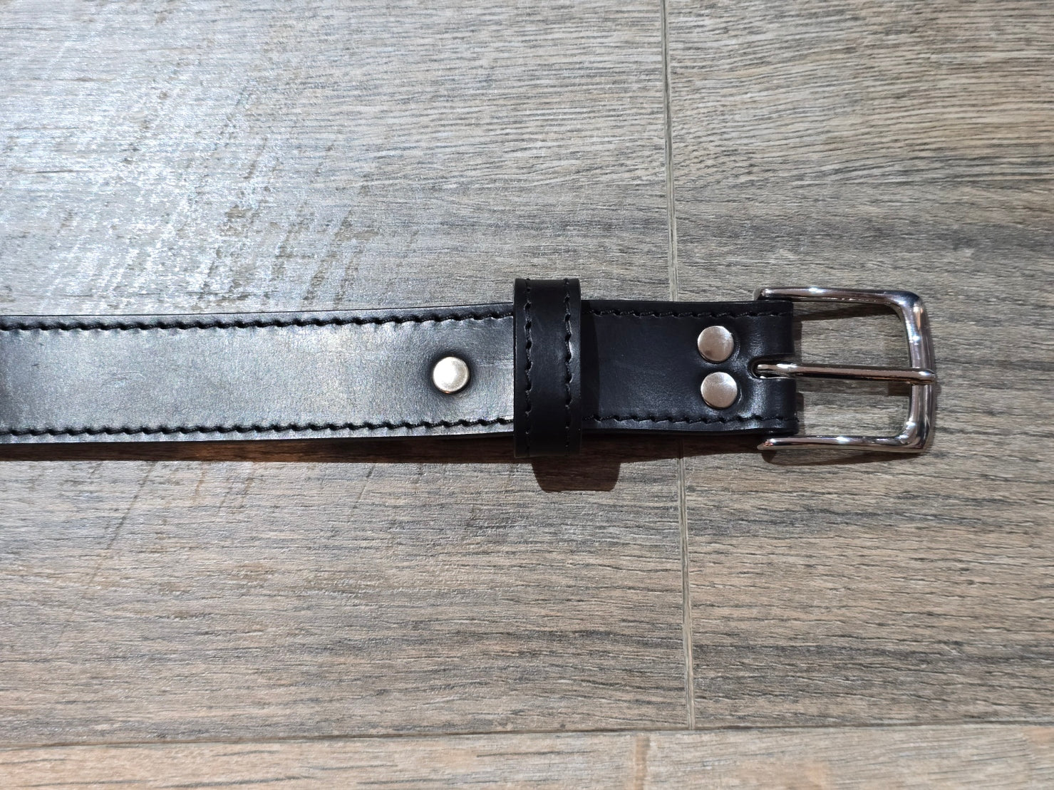 Retreat Clothing Handmade 32mm Black Leather Dress Belt