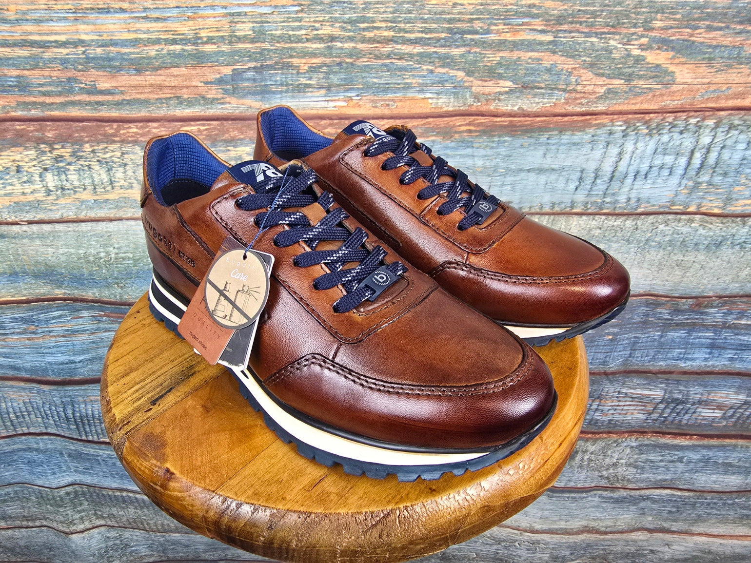 Bugatti Summer Leather Sneaker Cognac