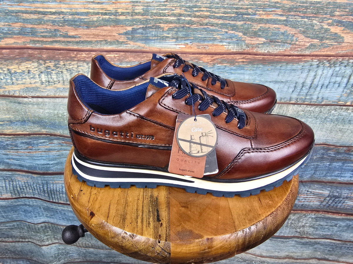 Bugatti Summer Leather Sneaker Cognac