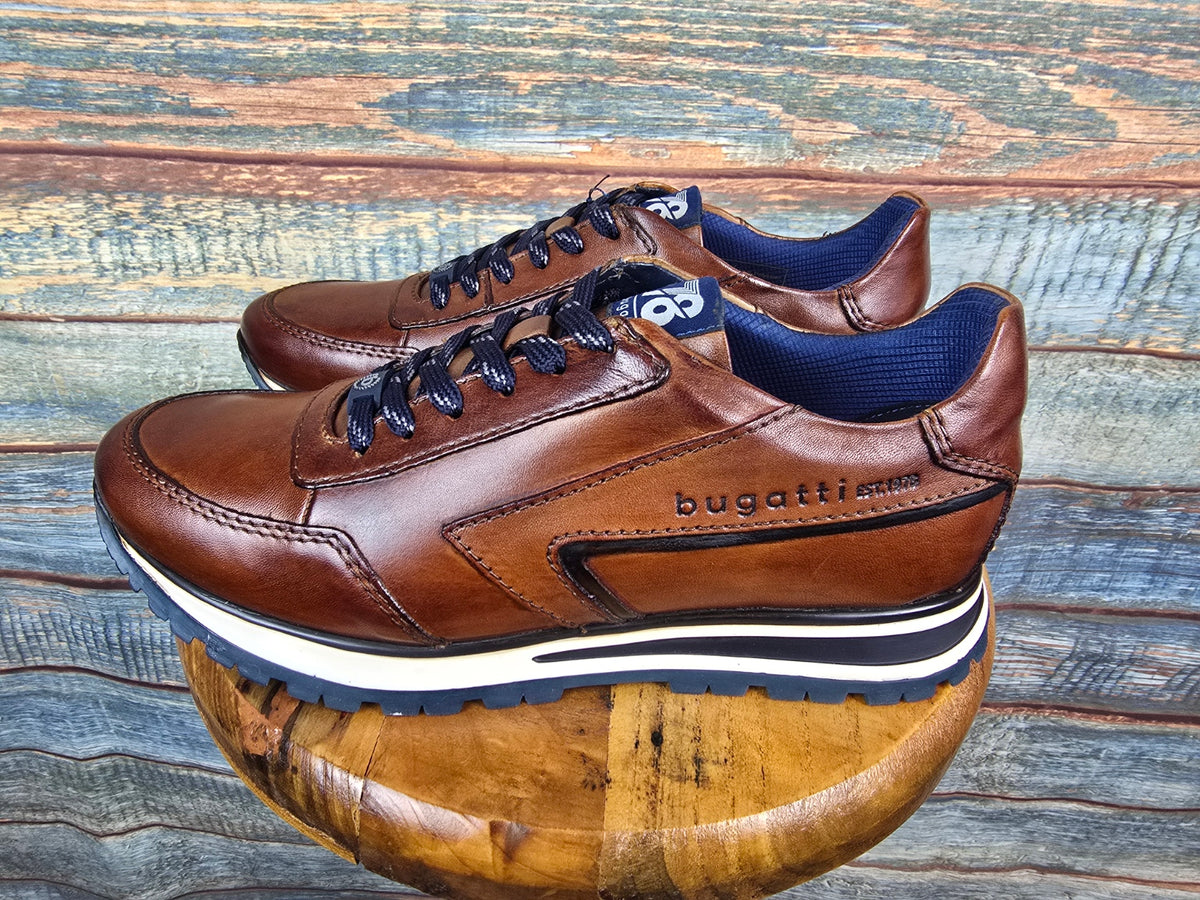 Bugatti Summer Leather Sneaker Cognac