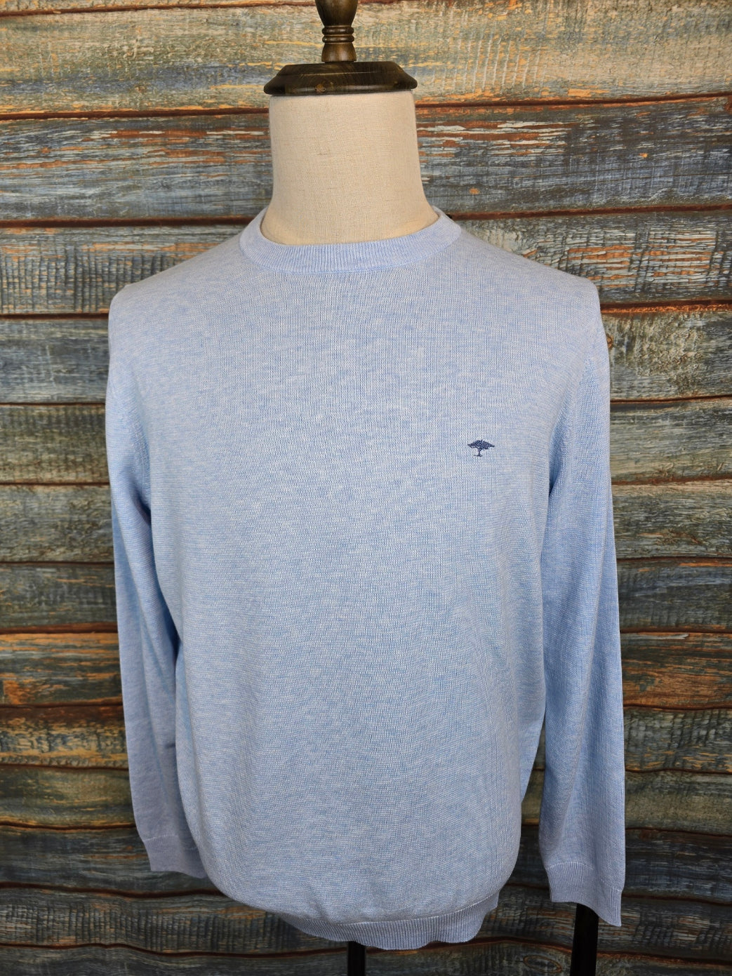 FYNCH HATTON Air Cotton Round Neck Summer Jumpers