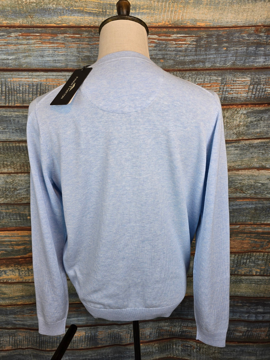 FYNCH HATTON Air Cotton Round Neck Summer Jumpers